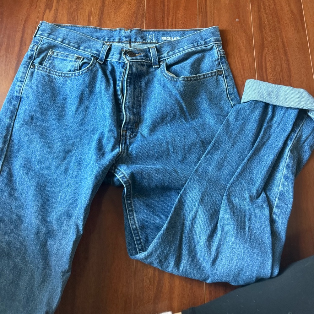 George Women's Straight Leg Blue Jeans